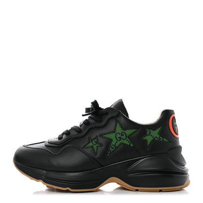 Gucci Demetra Monogram Multicolor Stars Inlay Mens Rhyton Sneakers 5 Black Green Blue Deep Orange 1 of 8