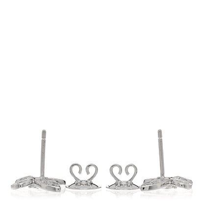 Graff 18K White Gold Diamond Small Pave Butterfly Earrings 3 of 5