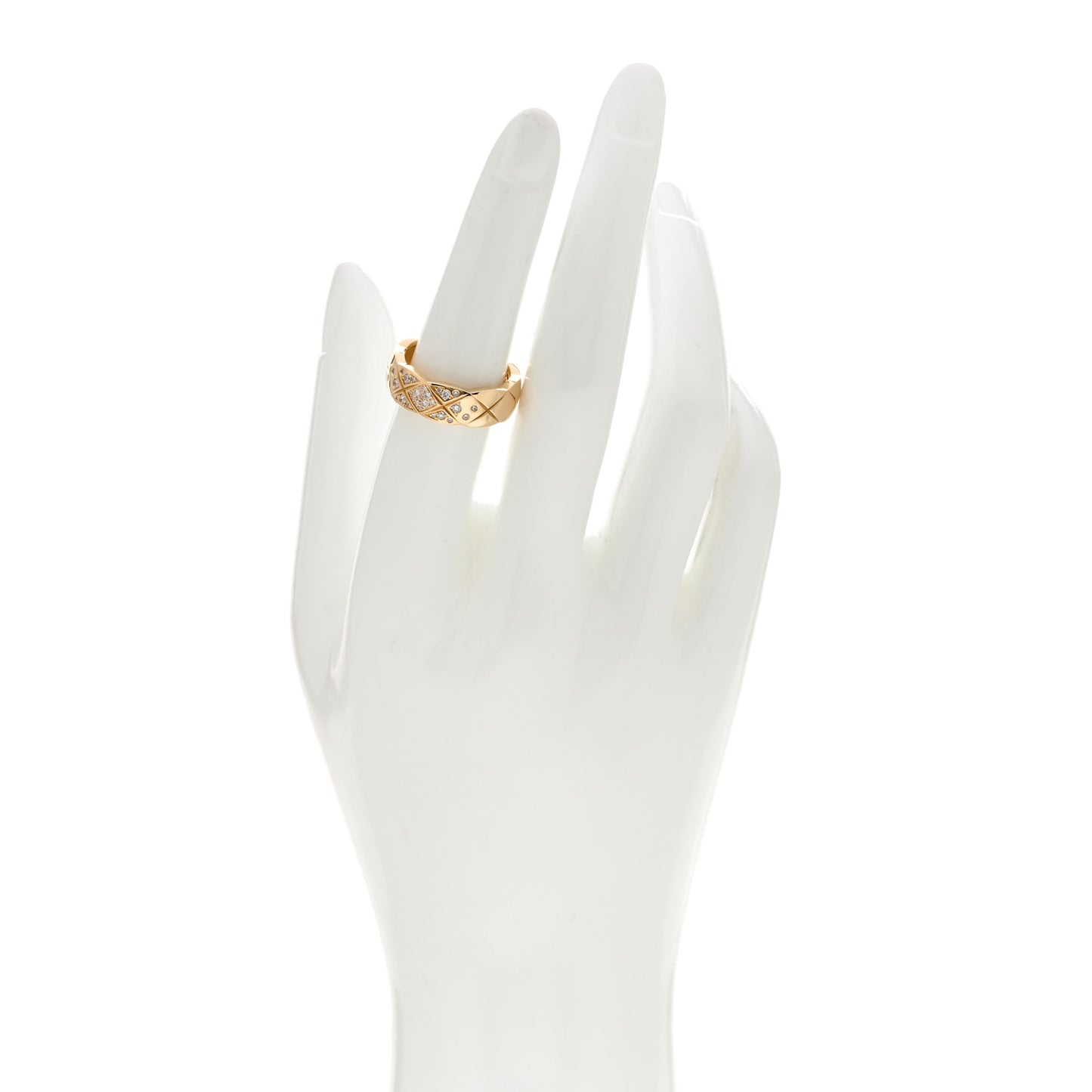 18K Yellow Gold Diamond Small Coco Crush Ring 54 7