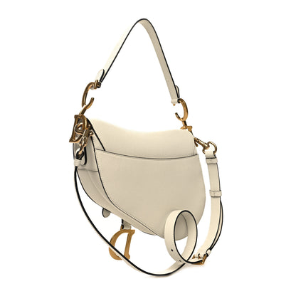 Christian Dior Grained Calfskin Saddle Bag With Strap Latte 3 of 10