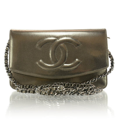 Chanel Metallic Calfskin Wallet On Chain WOC Metallic 1 of 9
