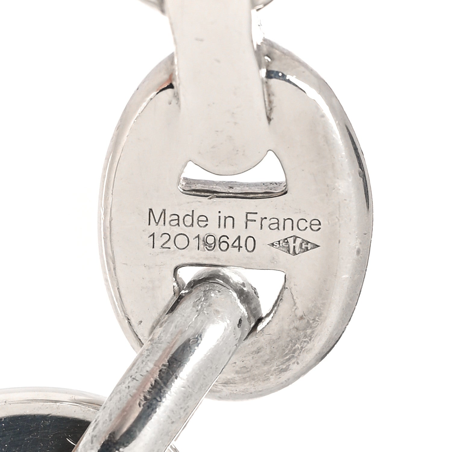 Hermes Sterling Silver Chaine d'Ancre Enchainee Collar Necklace 5 of 6