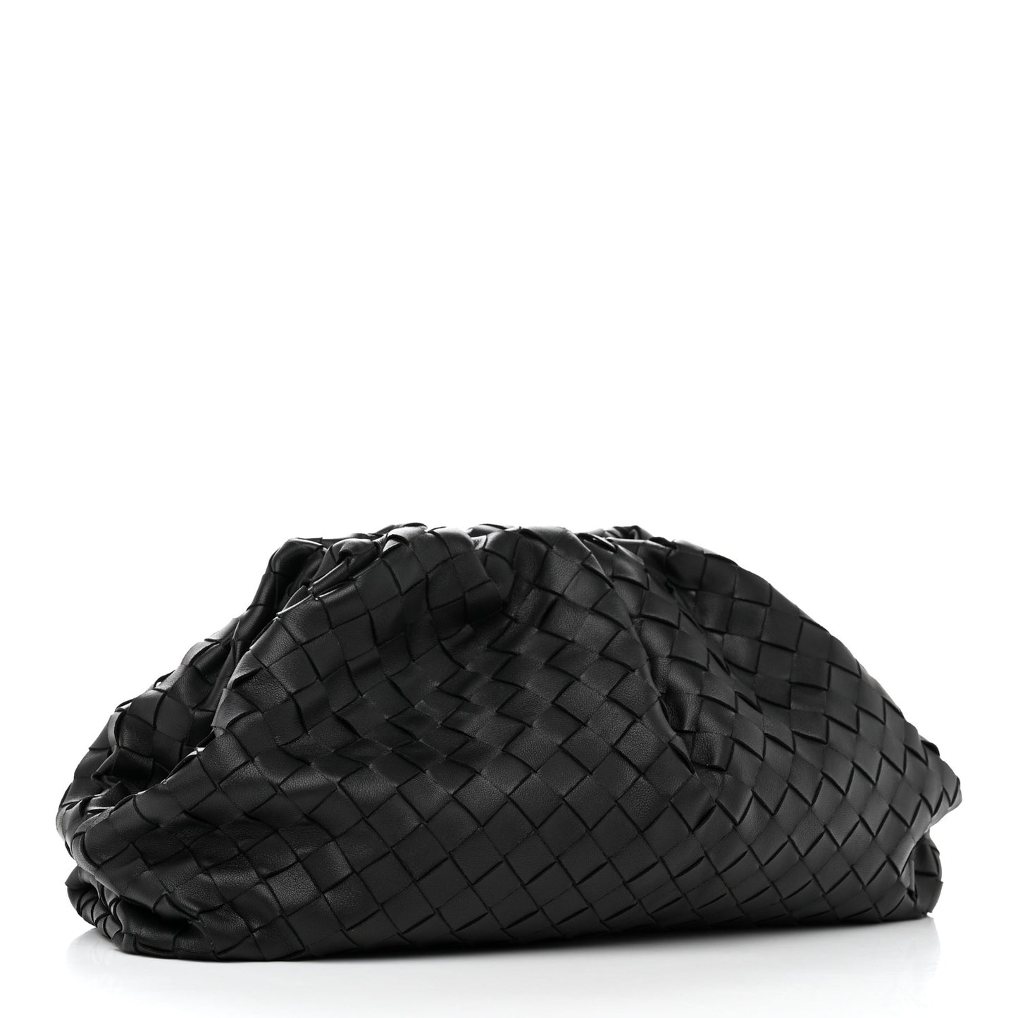 Nappa Maxi Intreccio The Pouch Oversized Clutch Black