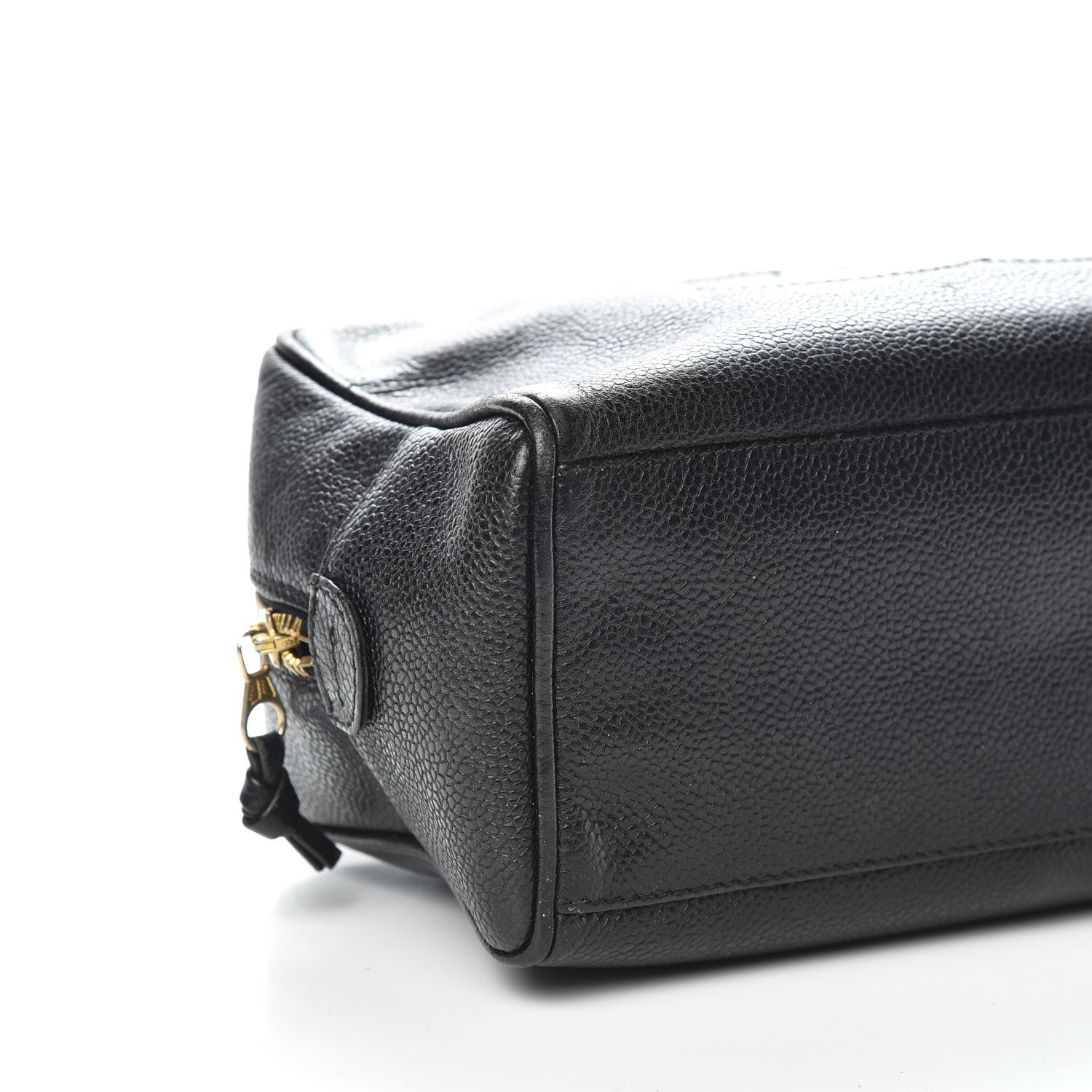 Chanel Caviar Timeless CC Cosmetic Pouch Bag Black 5 of 10
