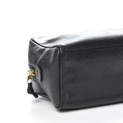 Chanel Caviar Timeless CC Cosmetic Pouch Bag Black 5 of 10