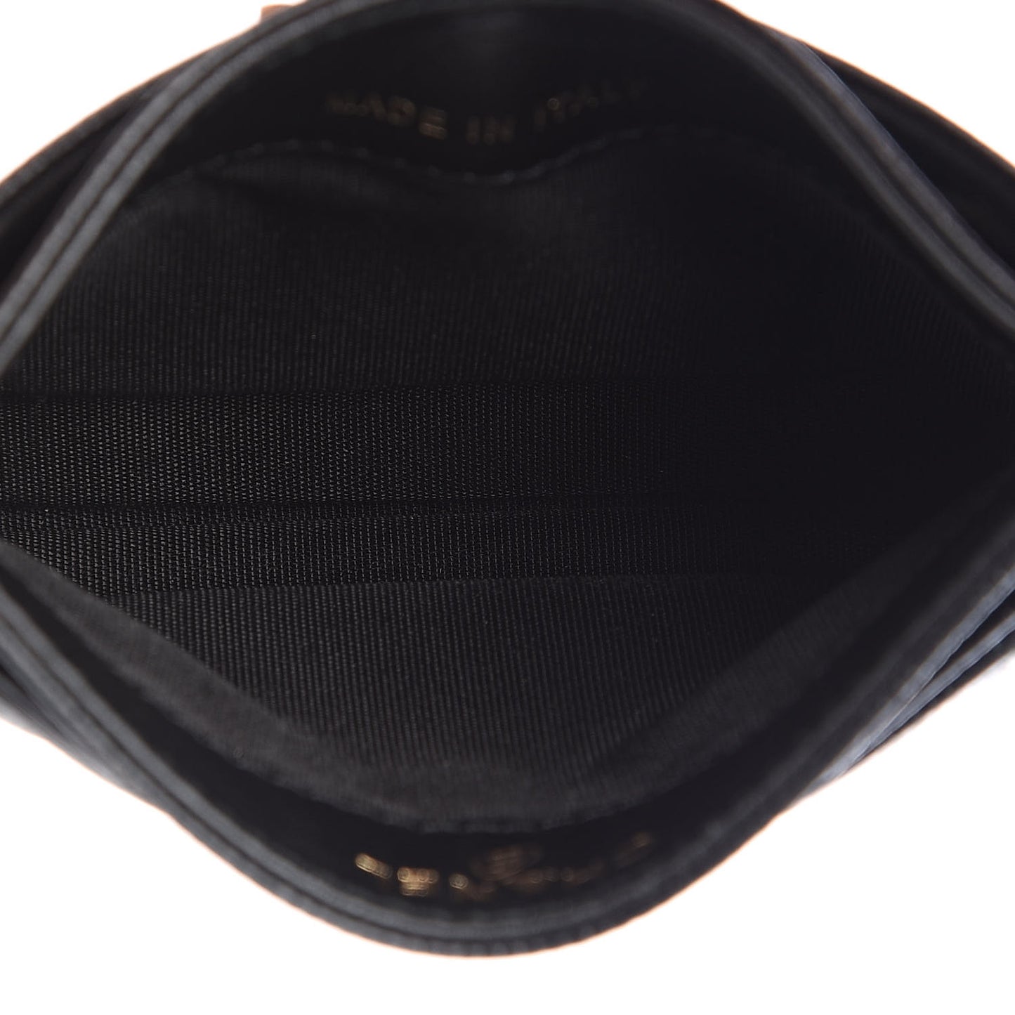 Caviar Quilted Boy Card Holder Black