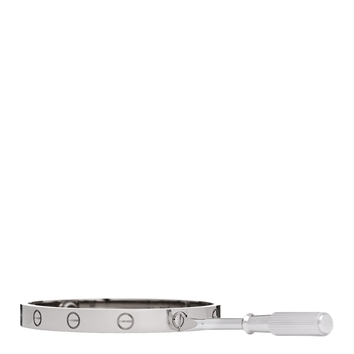 18K White Gold LOVE Bracelet 17