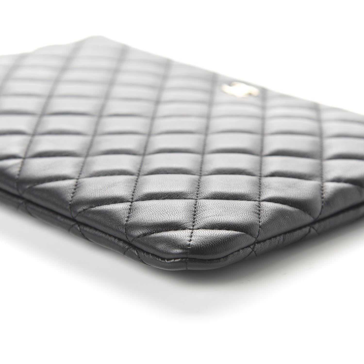 Chanel Lambskin Quilted Medium Cosmetic Case Black 7 of 11