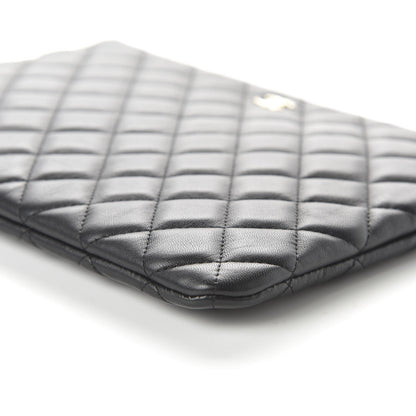 Chanel Lambskin Quilted Medium Cosmetic Case Black 7 of 11