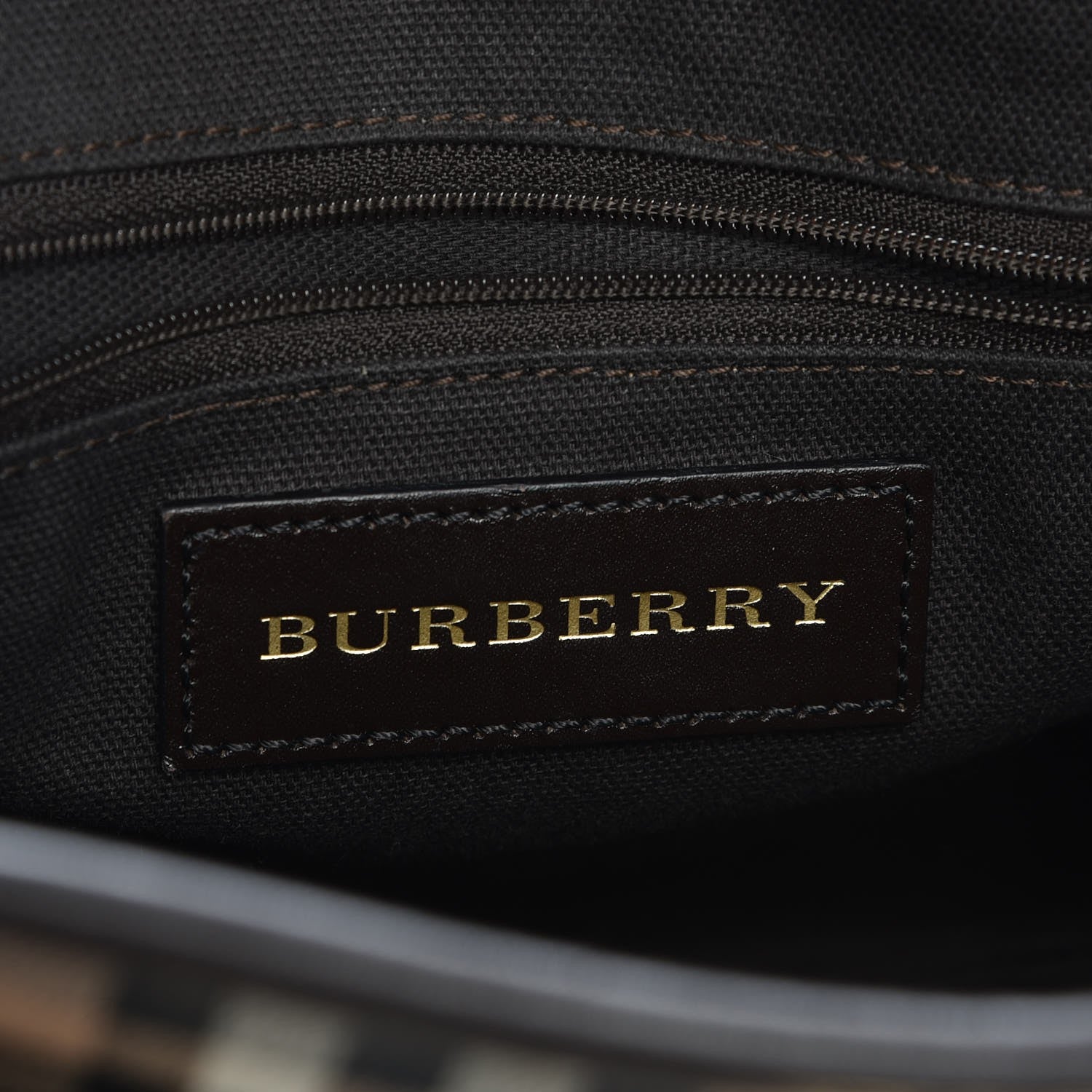 Burberry Haymarket Check Minford Portrait Tote Chocolate 7 of 11