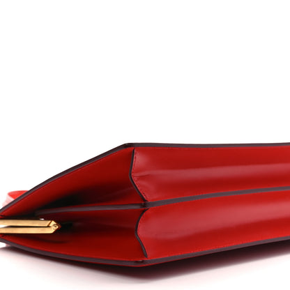 Celine Patina Box Calfskin Medium Clasp Bag Scarlet 7 of 8