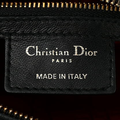 Christian Dior Lambskin Cannage Medium Lady Dior Black 6 of 10