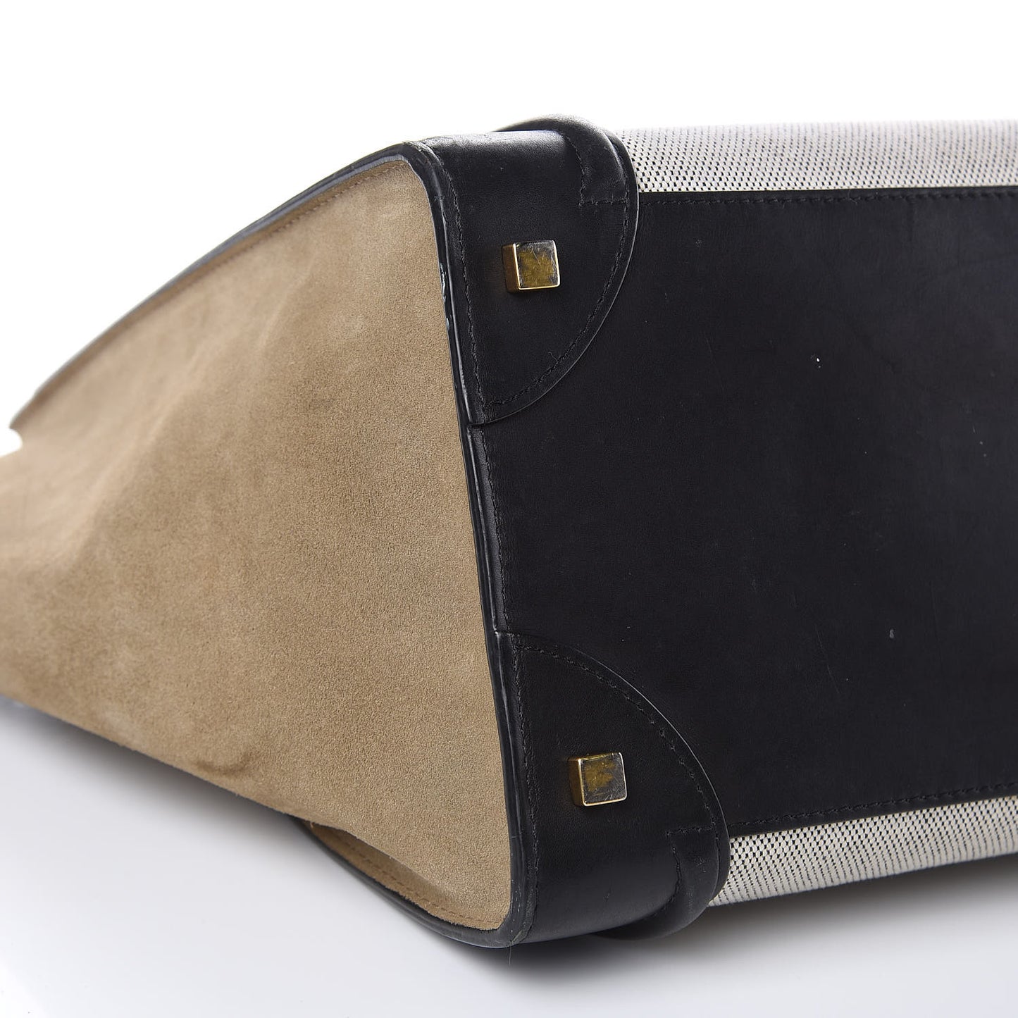 Canvas Smooth Calfskin Suede Mini Tri-Color Luggage