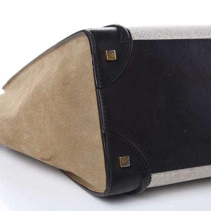 Celine Canvas Smooth Calfskin Suede Mini Tri-Color Luggage 9 of 20
