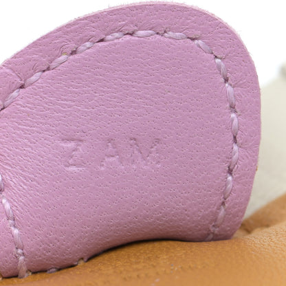 Hermes Milo Lambskin Grigri Rodeo Horse Bag Charm PM Sesame Mauve Sylvestre Craie 5 of 5