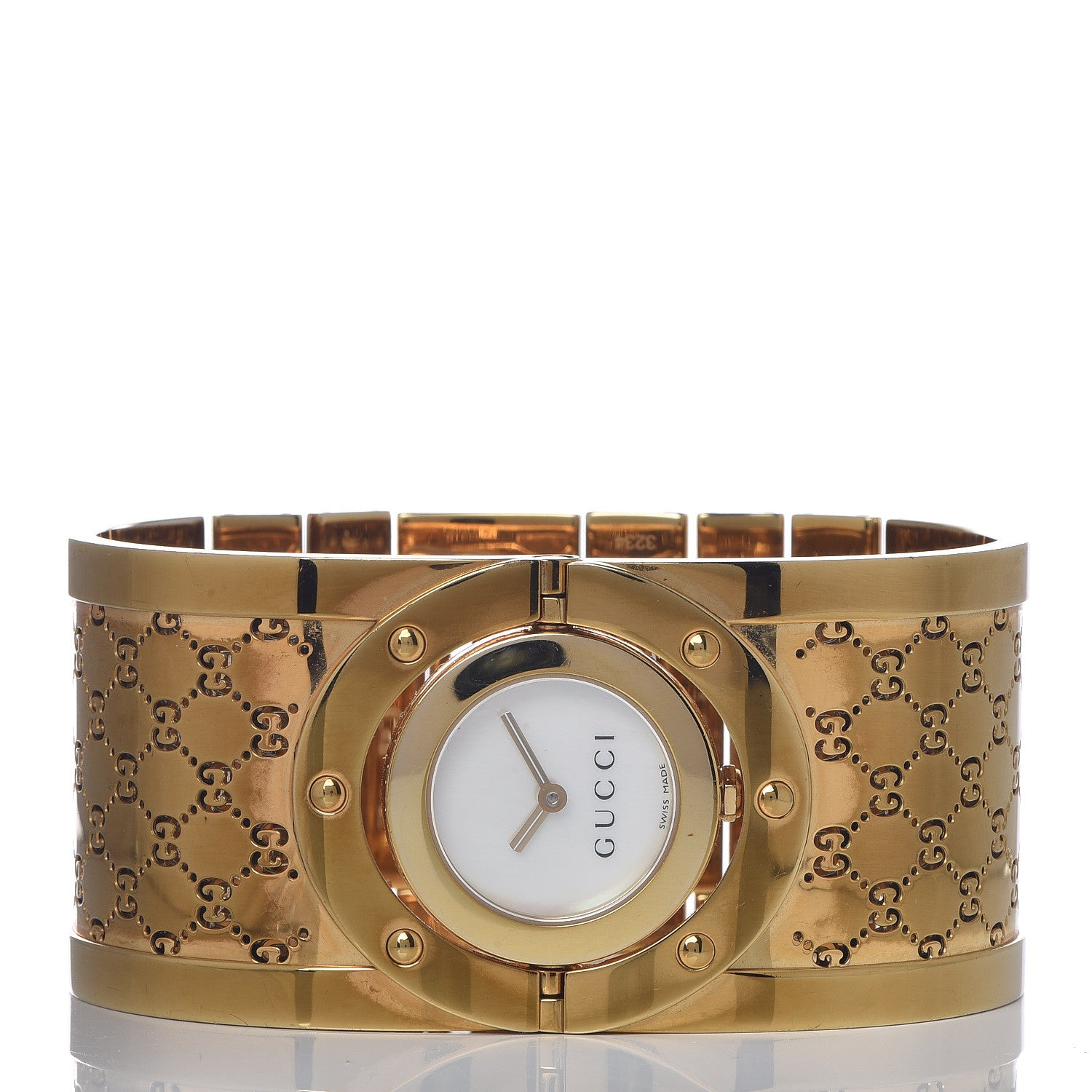 Gucci Stainless Steel Mother of Pearl 33mm Twirl Quartz Watch 3 of 10