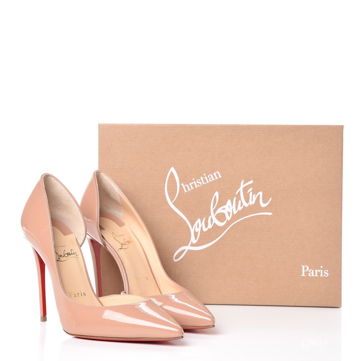 Christian Louboutin Patent Iriza 100 Pumps 36.5 Nude 9 of 9