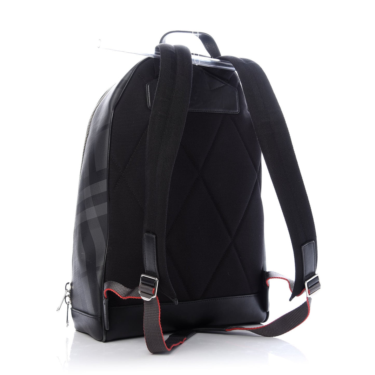 London Check Backpack Dark Charcoal