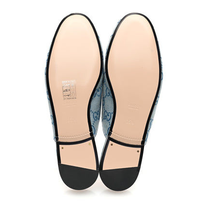 Gucci Canvas GG Monogram Nappa Womens Princetown Slippers 35.5 Porcelain Light Blue Dark Porcelain Light Blue 5 of 7