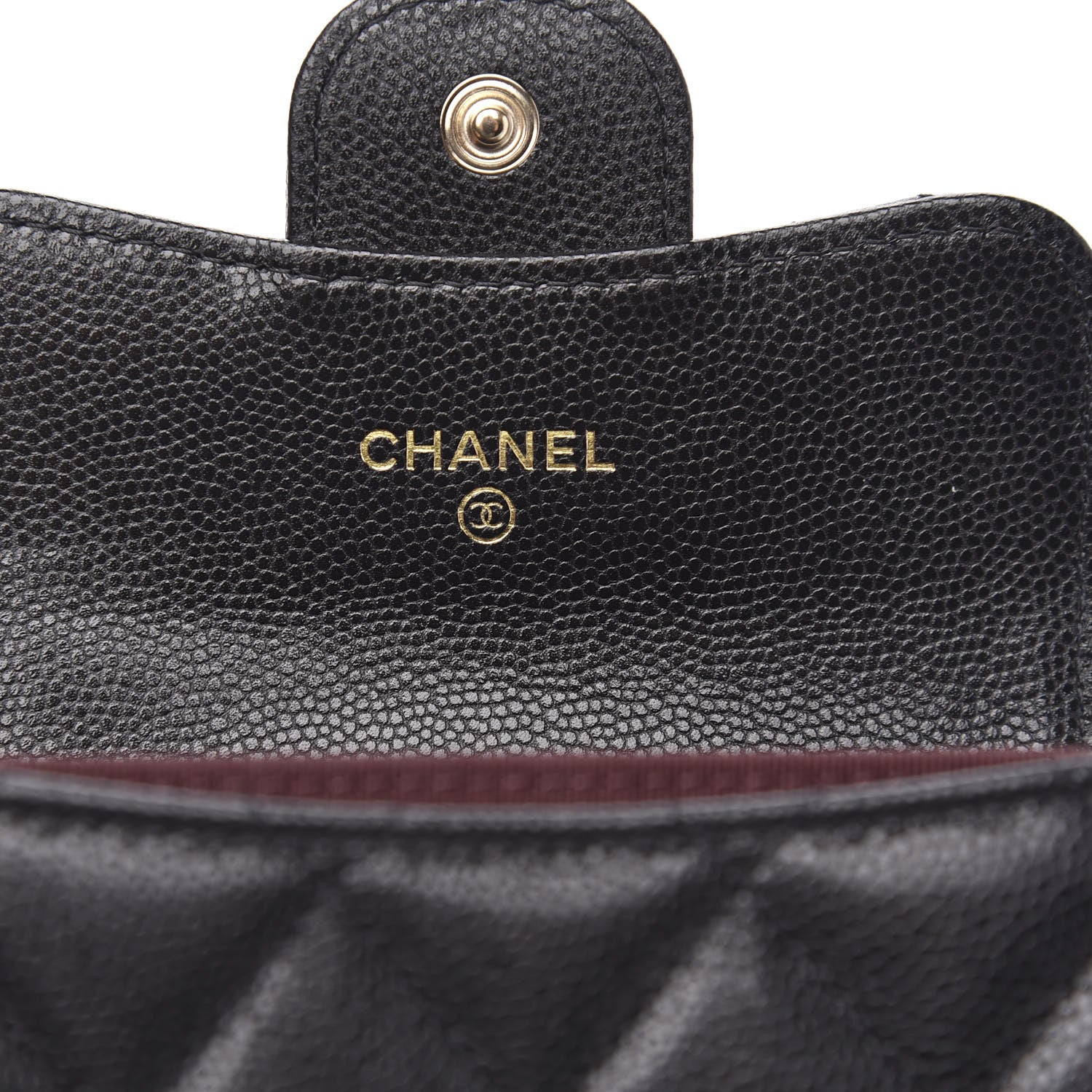 Chanel Caviar Quilted Flap Card Holder Chain Wristlet Black 6 of 8
