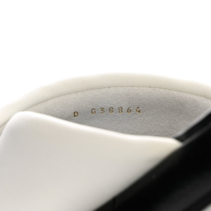 Chanel Lambskin Padded CC Sandals 37 White Black 6 of 12