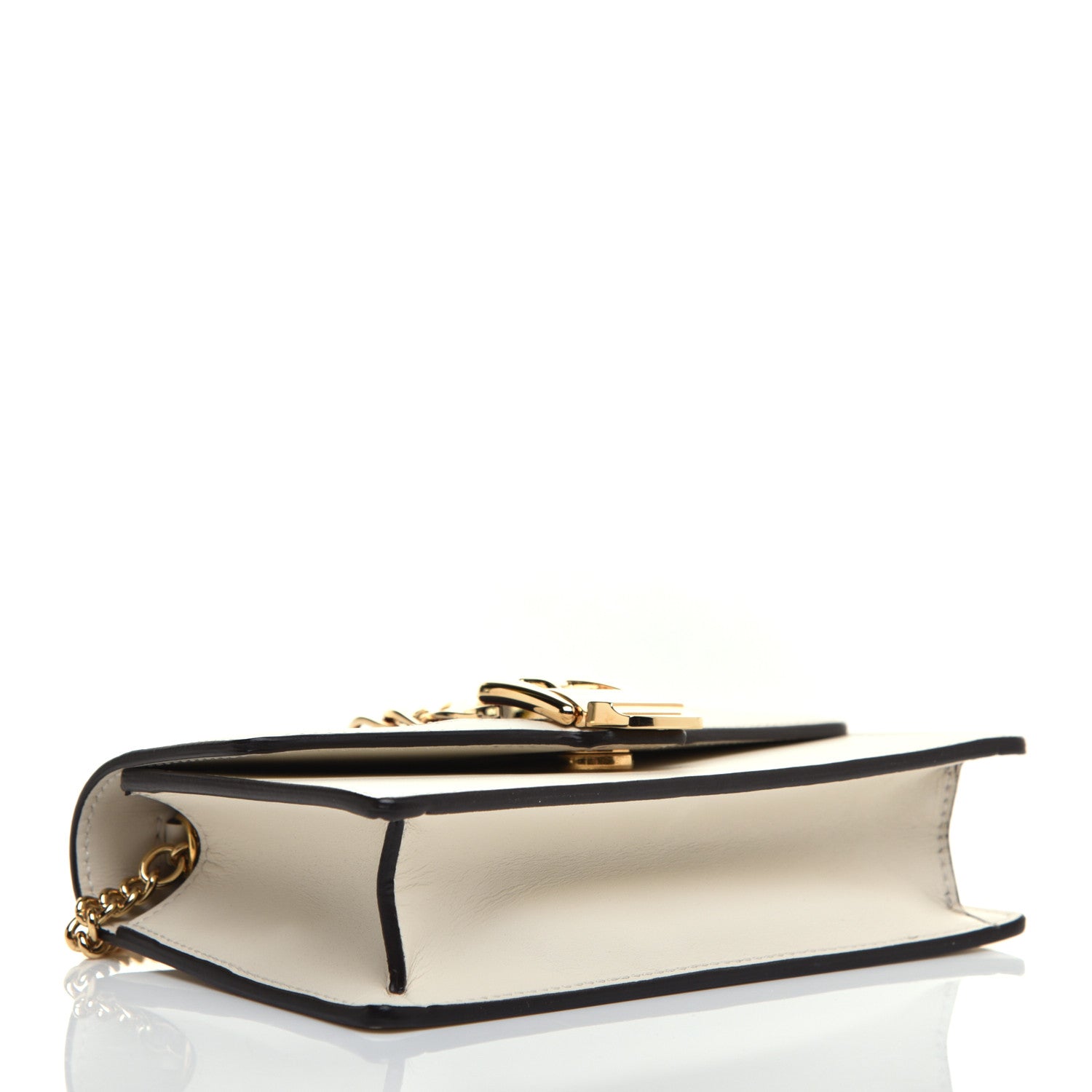 Gucci Calfskin Super Mini Sylvie Chain Shoulder Bag White 4 of 9