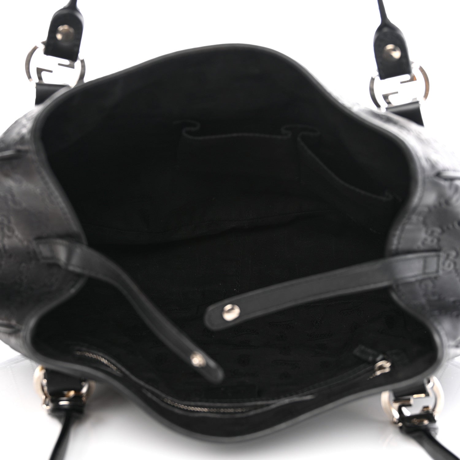 Gucci Guccissima Medium GG Twins Shoulder Bag Black 5 of 8