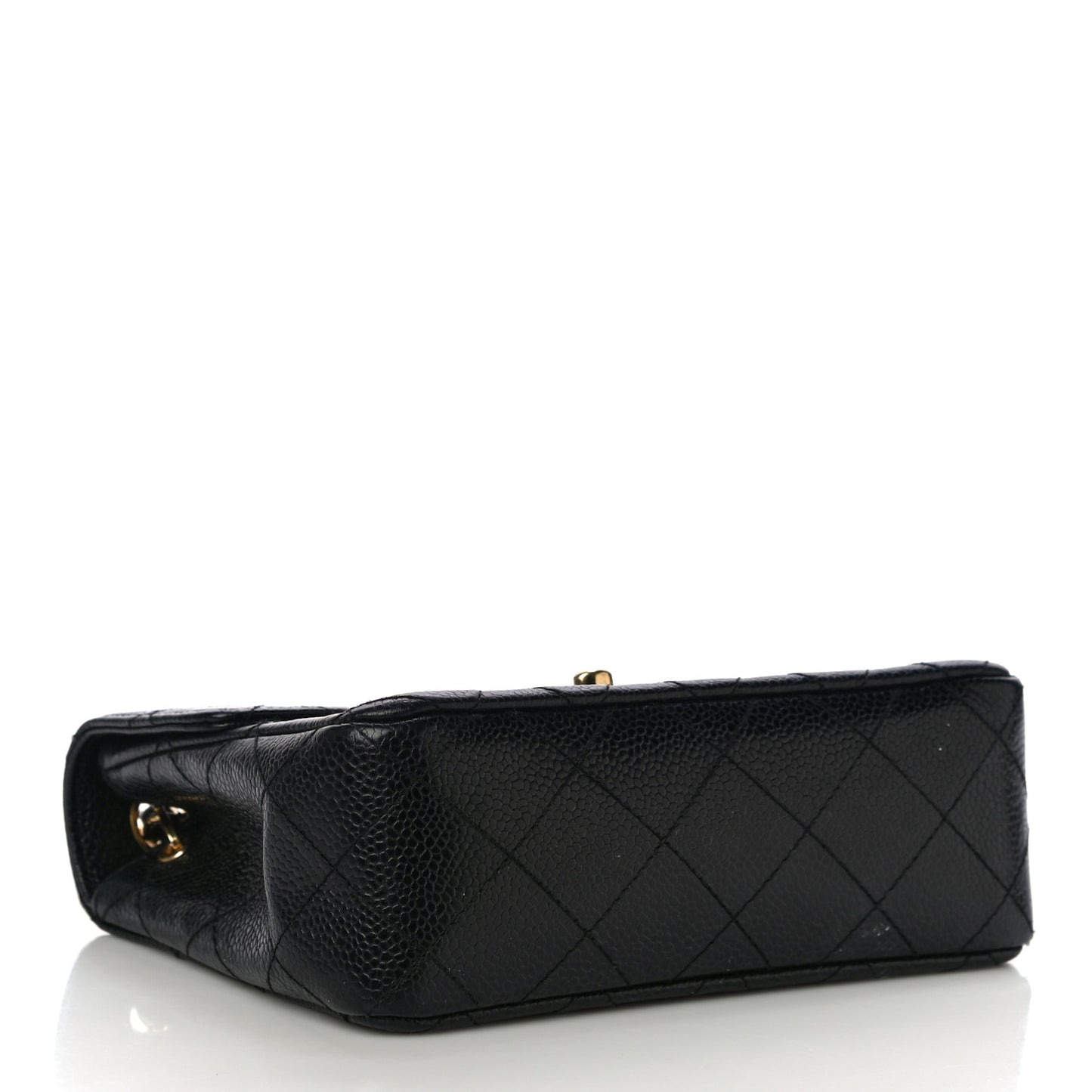 Caviar Quilted Mini Square Flap Black