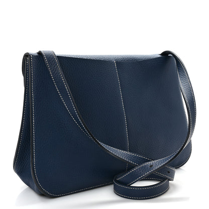 Hermes Taurillon Clemence Halzan 31 GM Bleu Encre 3 of 8