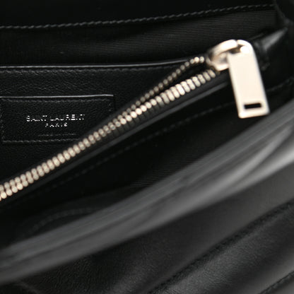 Saint Laurent Calfskin Y Quilted Monogram Small Loulou Chain Satchel Black 6 of 10
