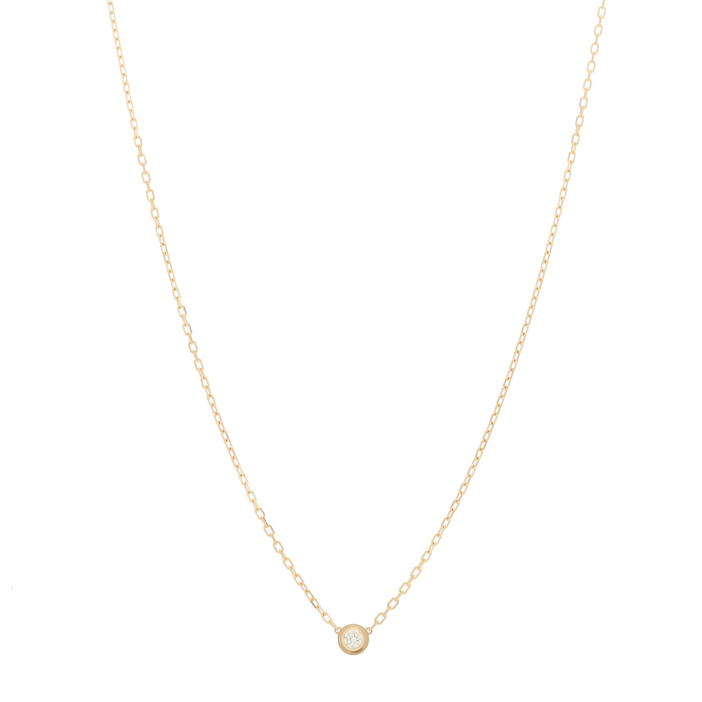 18K Yellow Gold Diamond SM D'Amour Pendant Necklace