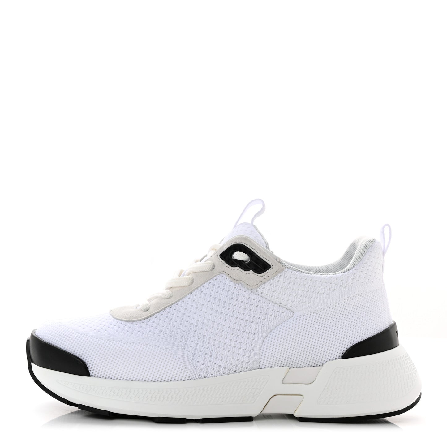 Technical Knit Suede Heros Sneakers 36 White