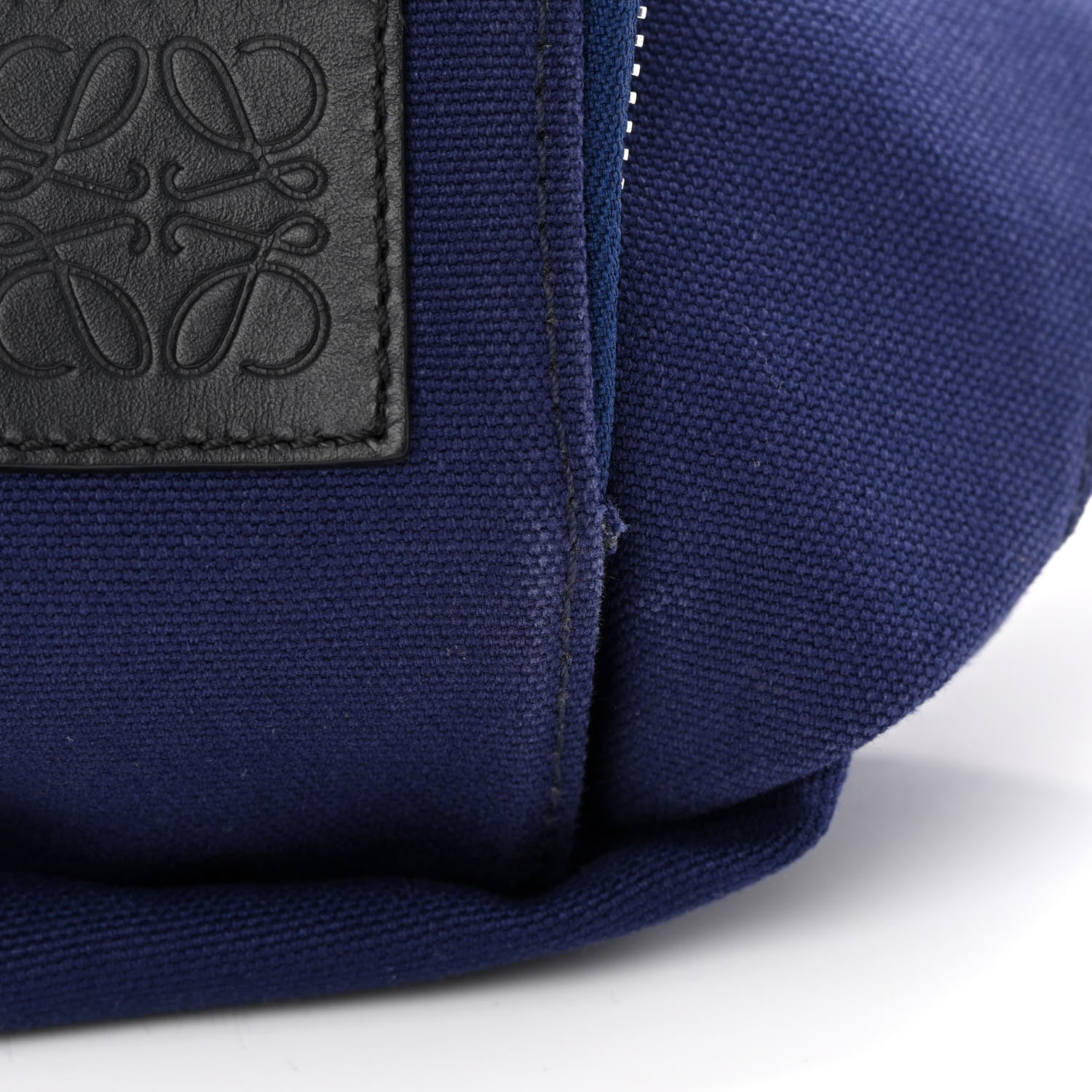 Loewe Canvas Front Pocket Logo Patch Bumbag Navy Blue 11 of 12