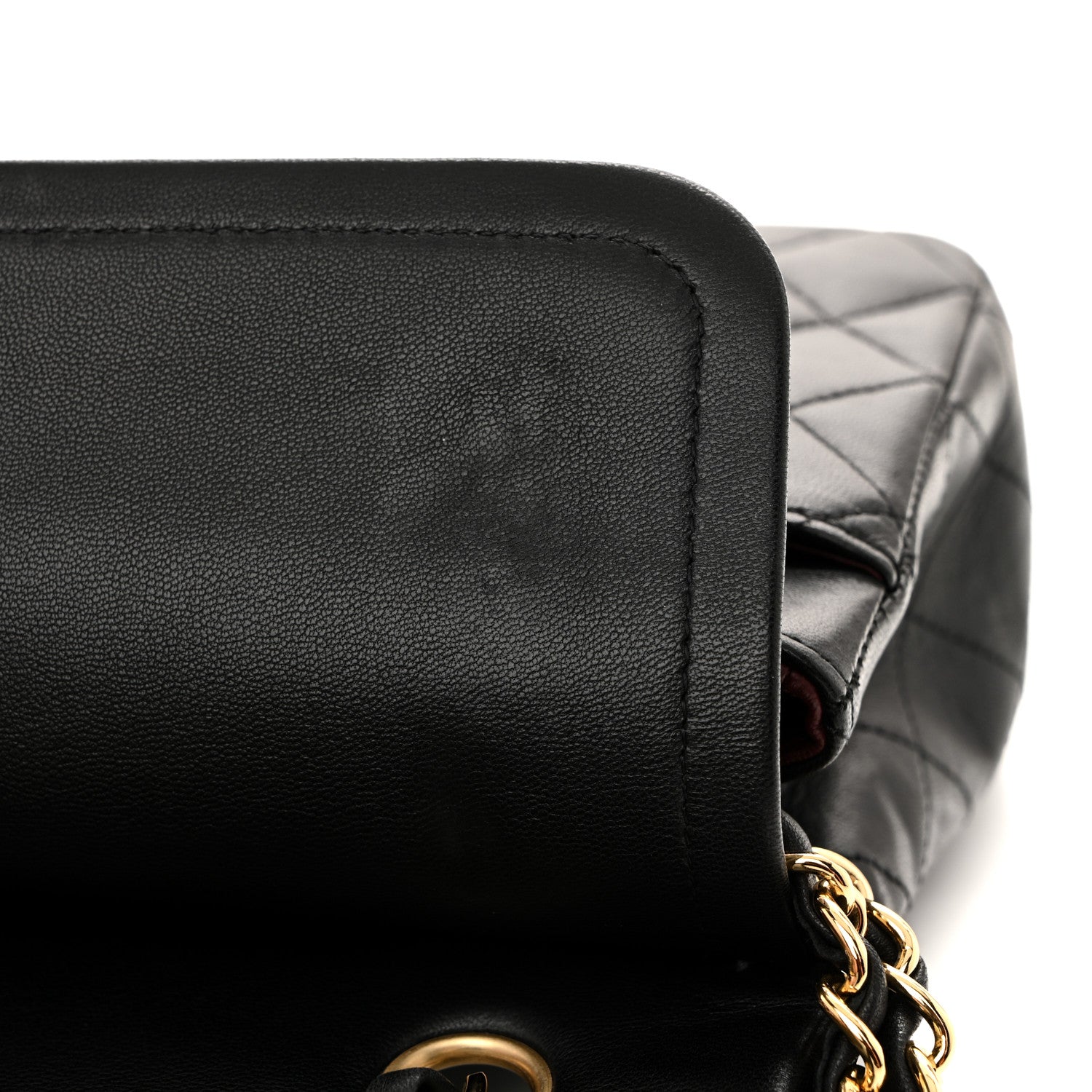 Chanel Lambskin Quilted Medium Double Flap Black 11 of 18