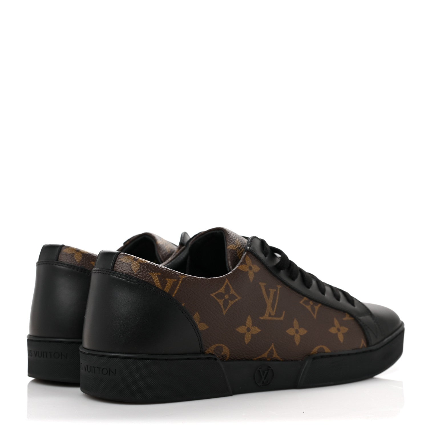 Louis Vuitton Calfskin Monogram Mens Luxembourg Sneakers 6 Black 4 of 8