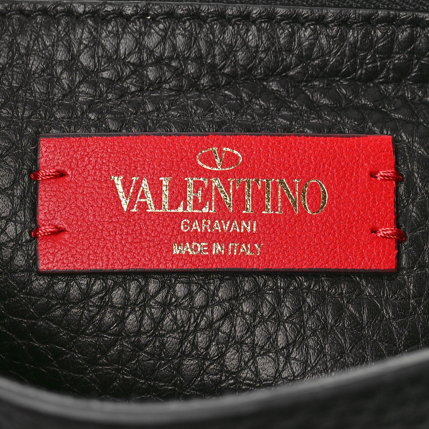 Valentino Garavani Pebbled Calfskin Rockstud Side Slip Crossbody Black 6 of 8