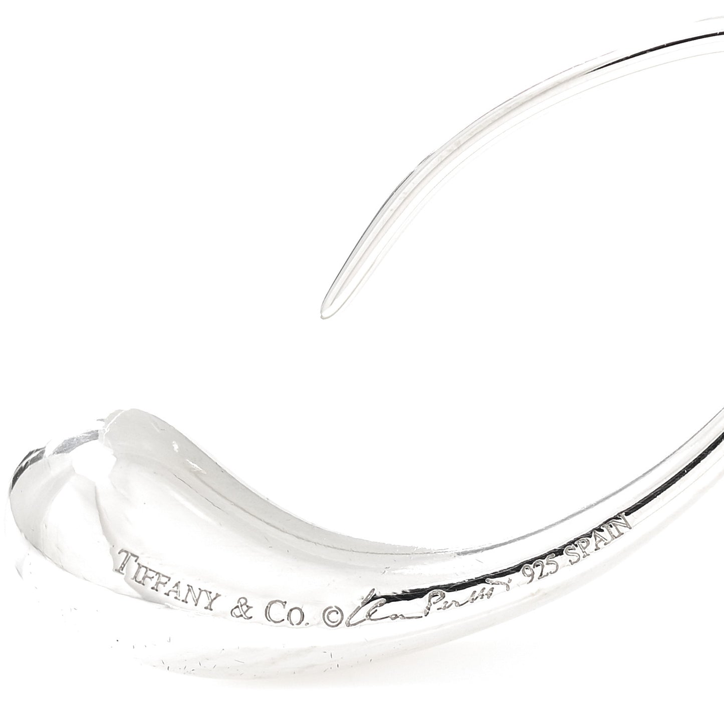 Sterling Silver Elsa Peretti Teardrop Hoop Earrings