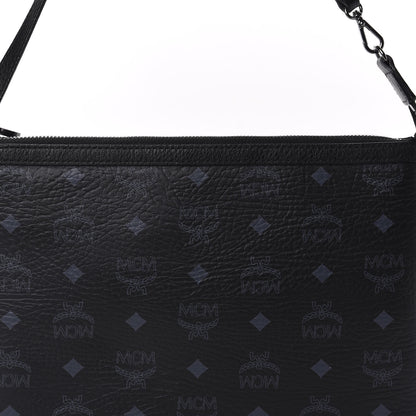 MCM Visetos Liz Shopper Tote Pouch Black 11 of 11