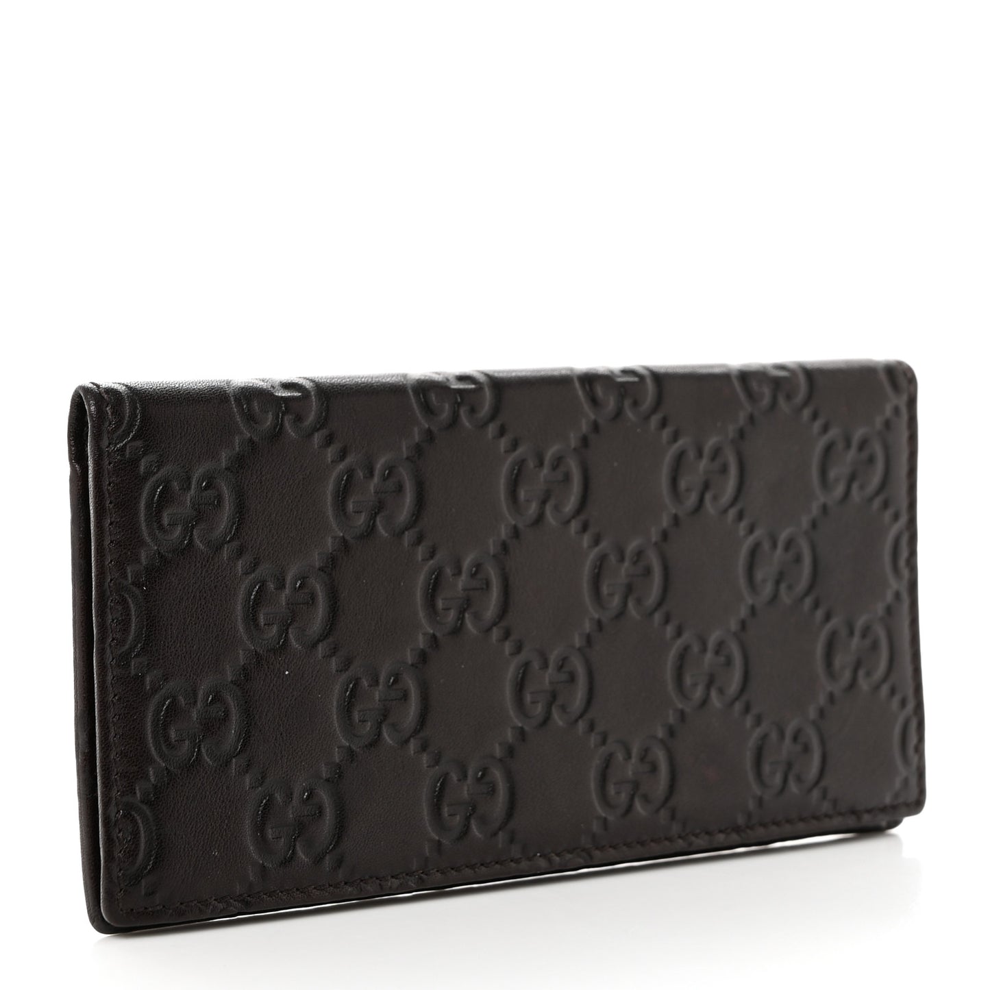 Guccissima Checkbook Cover Brown