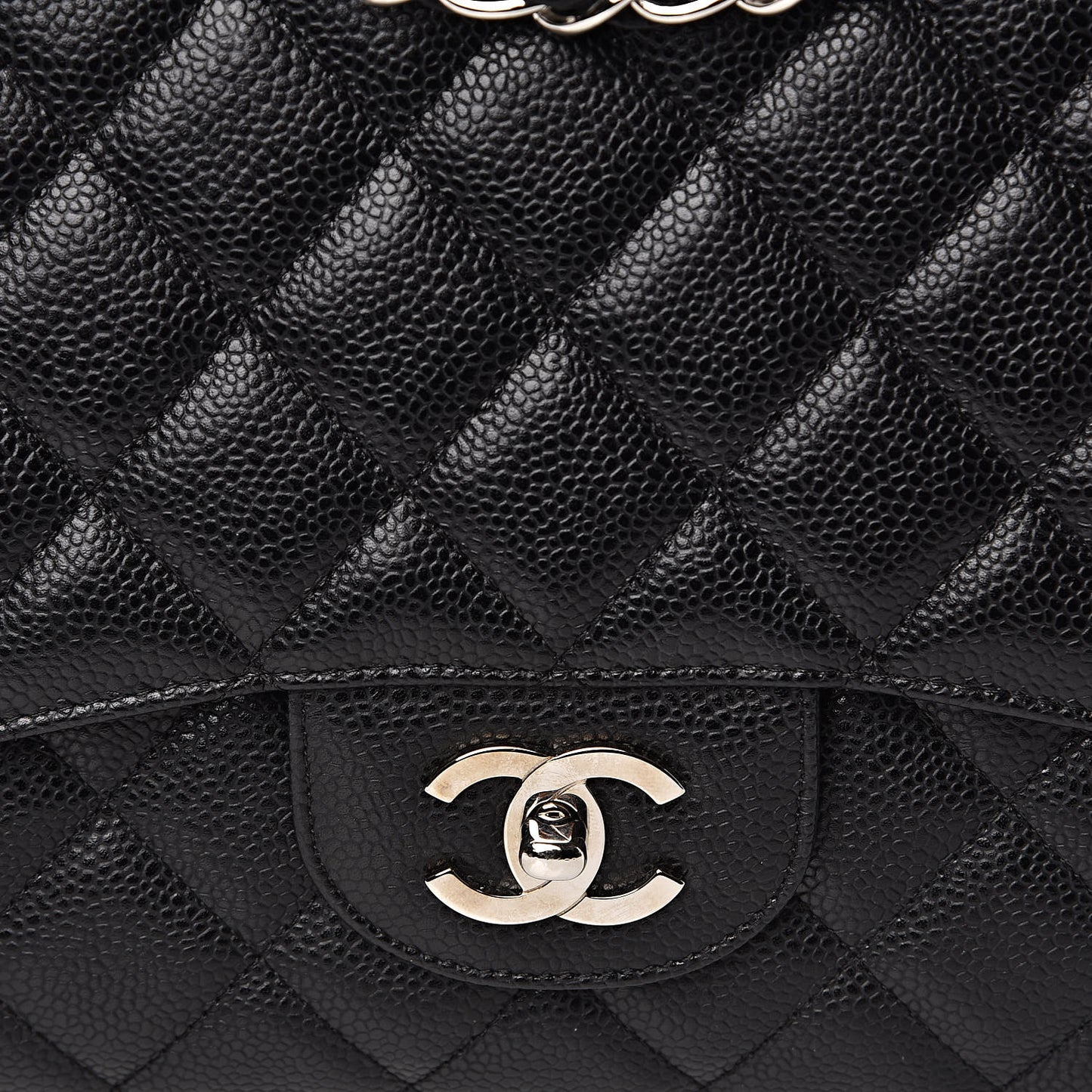 Caviar Quilted Jumbo Single Flap Black