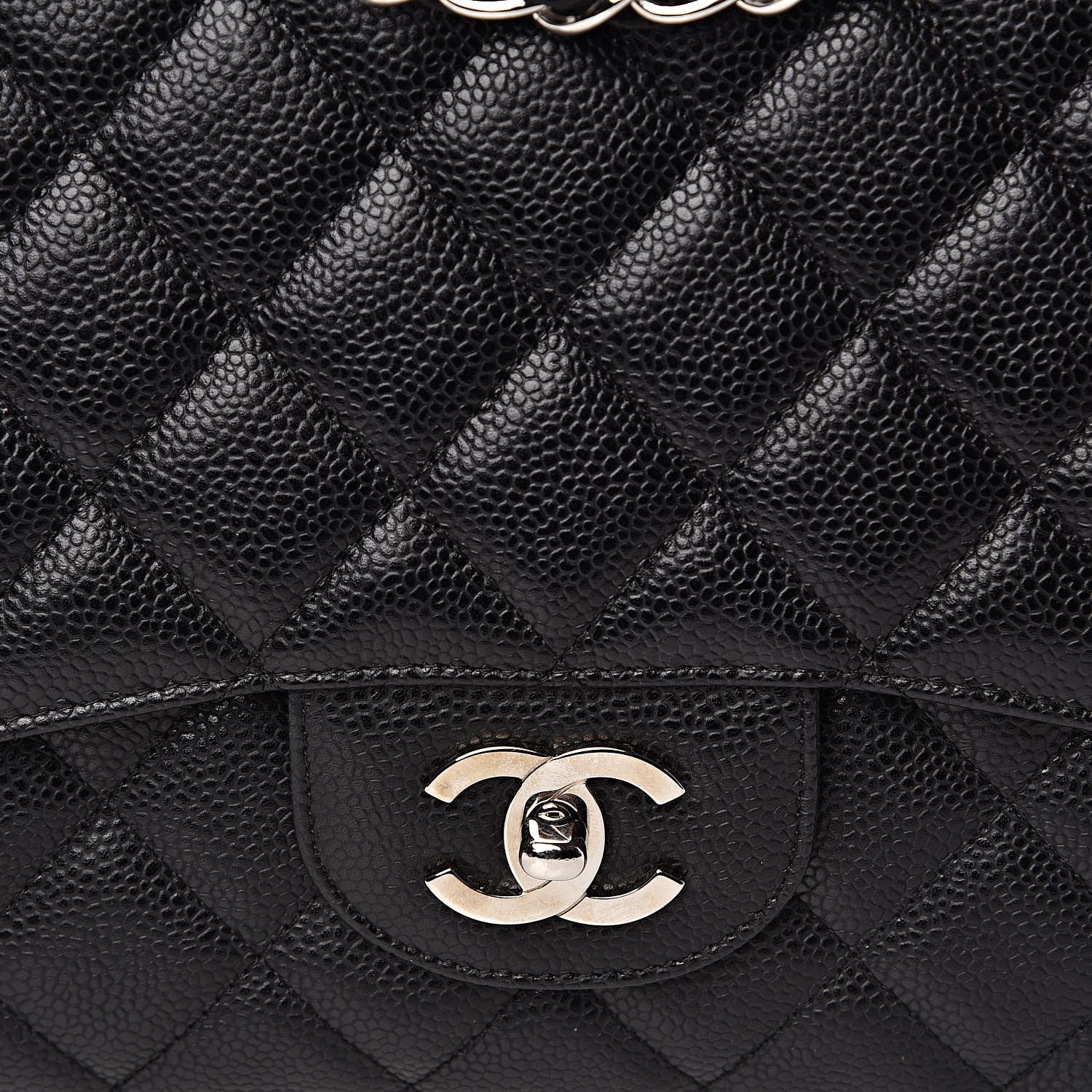 Chanel Caviar Quilted Jumbo Single Flap Black 13 of 13