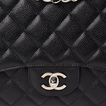 Chanel Caviar Quilted Jumbo Single Flap Black 13 of 13
