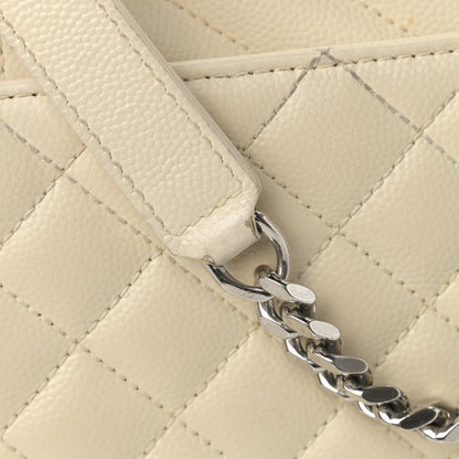 Saint Laurent Grain De Poudre Textured Mixed Matelasse Large Triquilt Monogram Satchel Porcellana 15 of 15