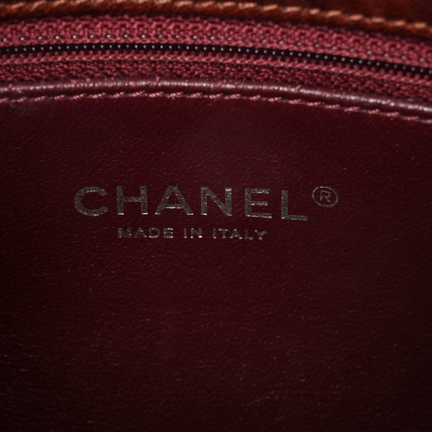 Washed Lambskin Studded Metal Beauty Flap Burgundy