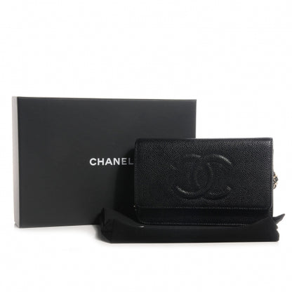 Chanel Caviar Timeless Wallet on Chain WOC Black 9 of 9