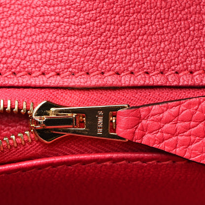 Hermes Taurillon Clemence Birkin 30 Rose Extreme 15 of 29