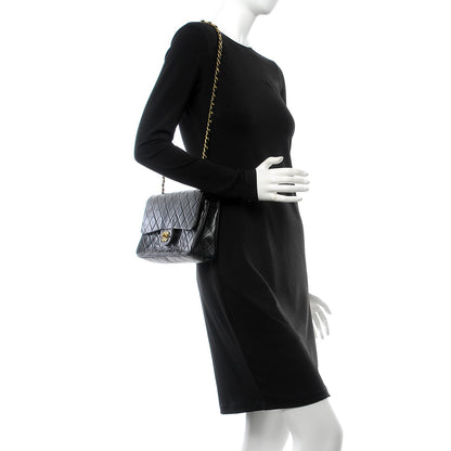 Chanel Lambskin Quilted Medium Double Flap Black 2 of 11