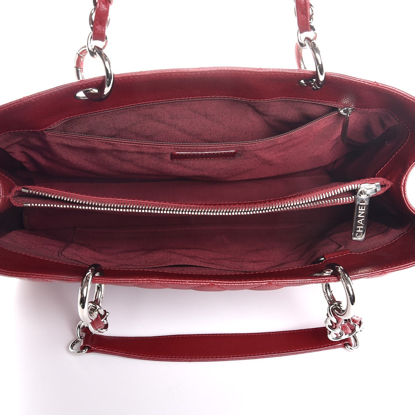 Caviar Quilted Grand Shopping Tote GST Red