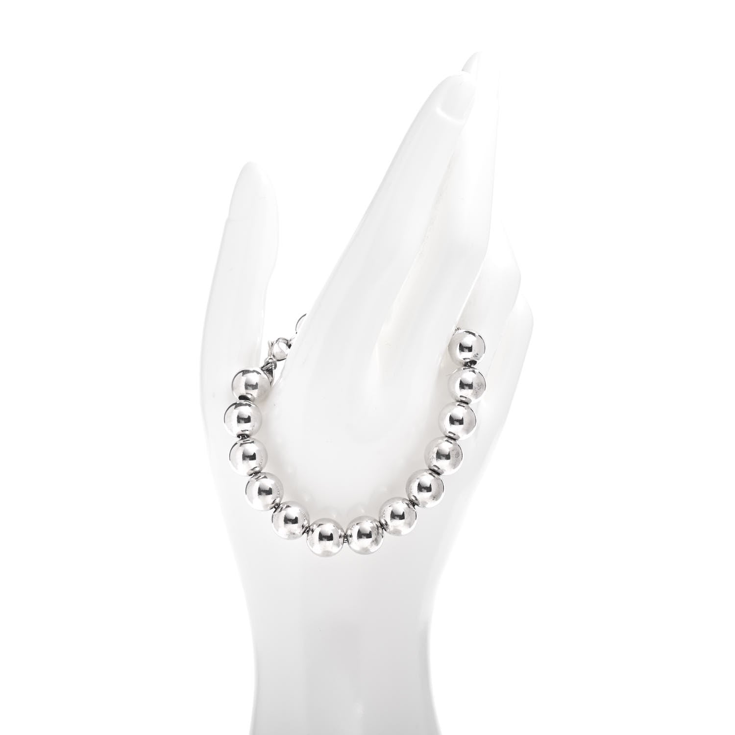 Tiffany Sterling Silver 10mm HardWear Ball Bracelet 2 of 4