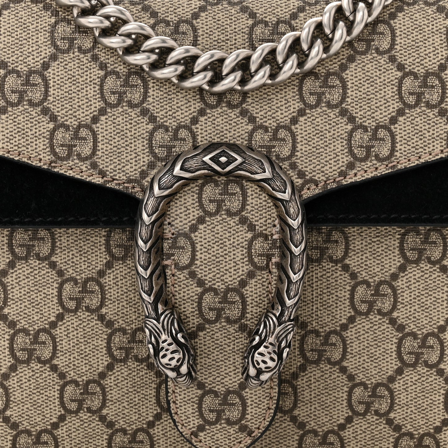 GG Supreme Monogram Mini Dionysus Shoulder Bag Black